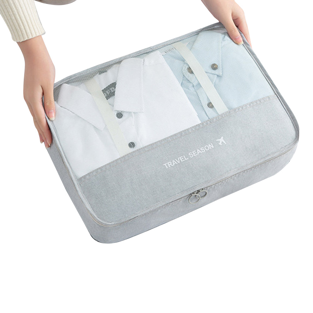 9-piece Set Cubes Travel Bags Packing Organizers with Shoes Bag-Grey