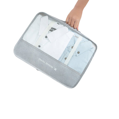9-piece Set Cubes Travel Bags Packing Organizers with Shoes Bag-Grey