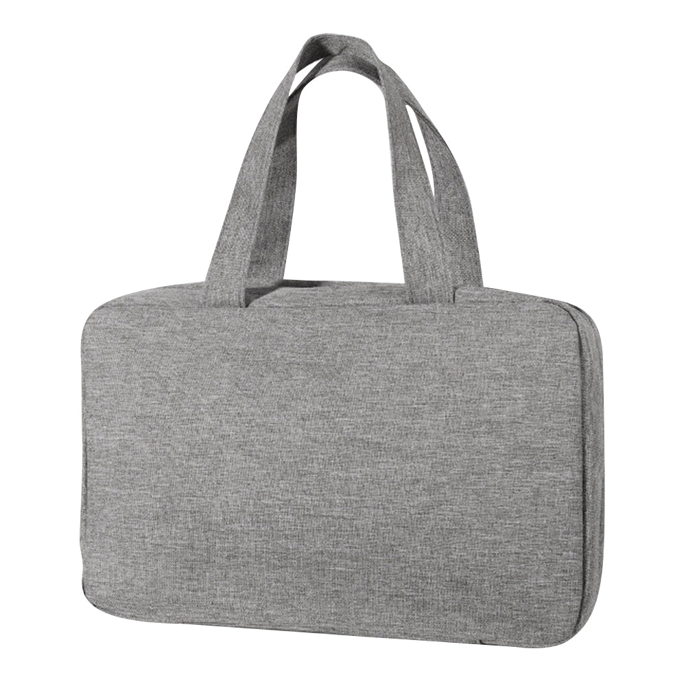 Large Capacity Toiletry Bag Travel Bag with Hanging Hook -Grey