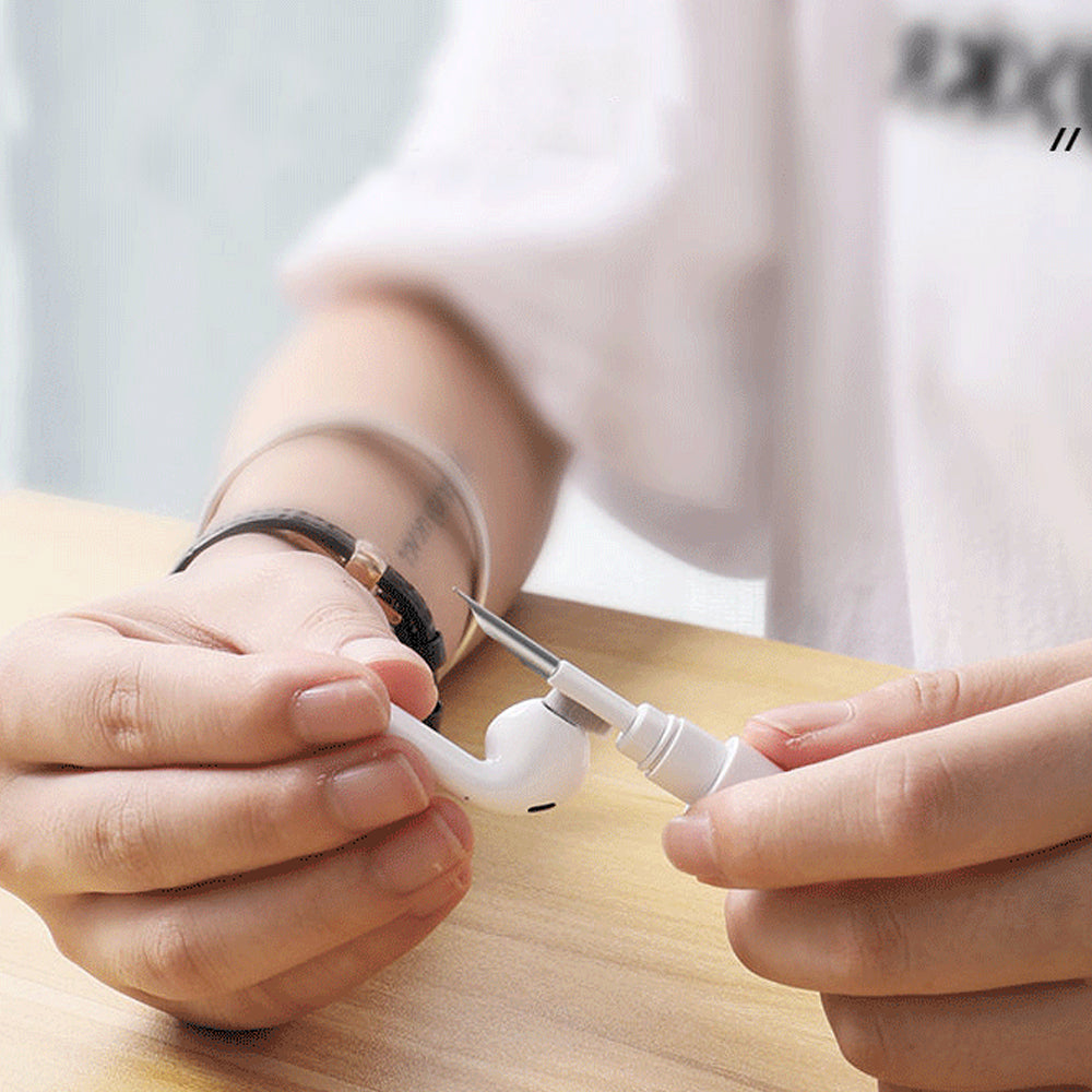 2Pcs 3 in 1 Bluetooth Earphone Cleaning Pen Multifunction Headphone Cleaner Kit with Soft Brush