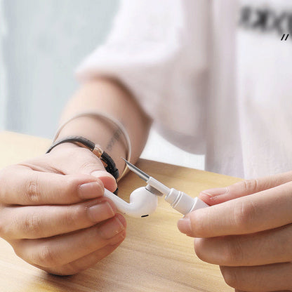 2Pcs 3 in 1 Bluetooth Earphone Cleaning Pen Multifunction Headphone Cleaner Kit with Soft Brush