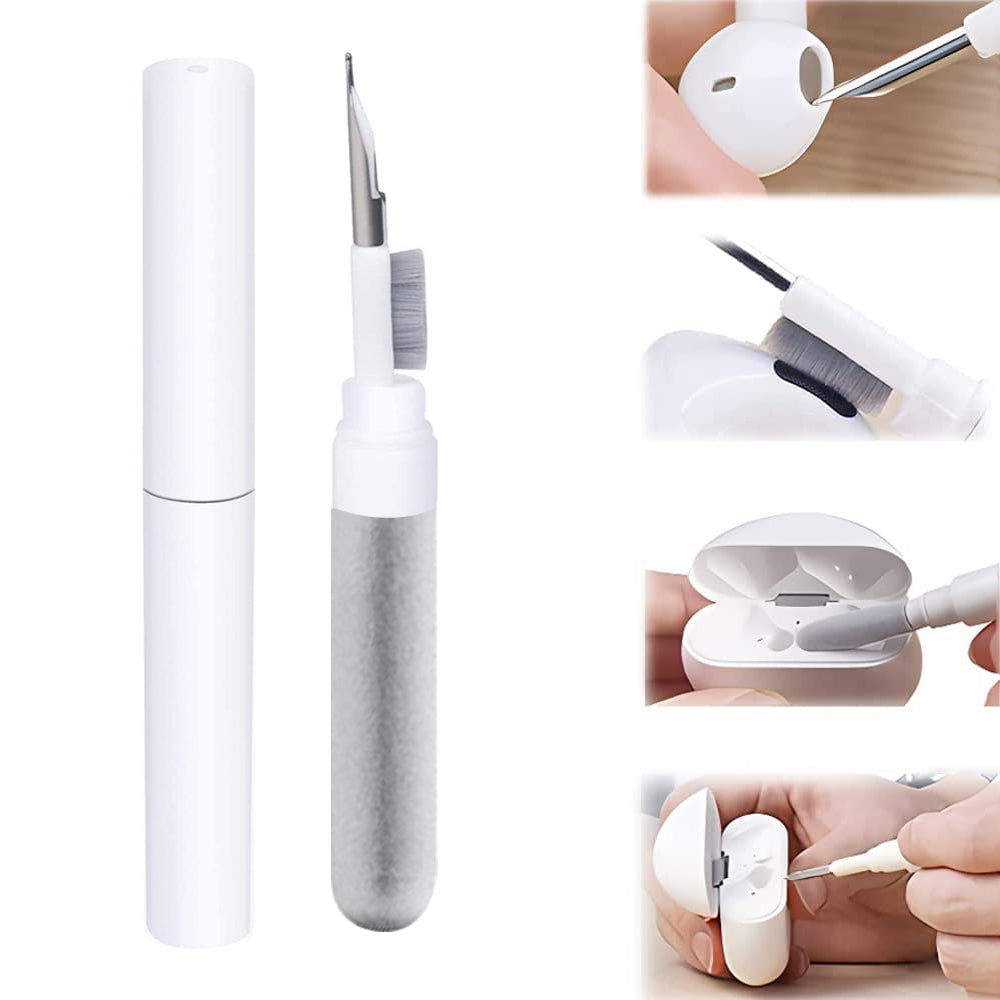 2Pcs 3 in 1 Bluetooth Earphone Cleaning Pen Multifunction Headphone Cleaner Kit with Soft Brush