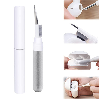 2Pcs 3 in 1 Bluetooth Earphone Cleaning Pen Multifunction Headphone Cleaner Kit with Soft Brush