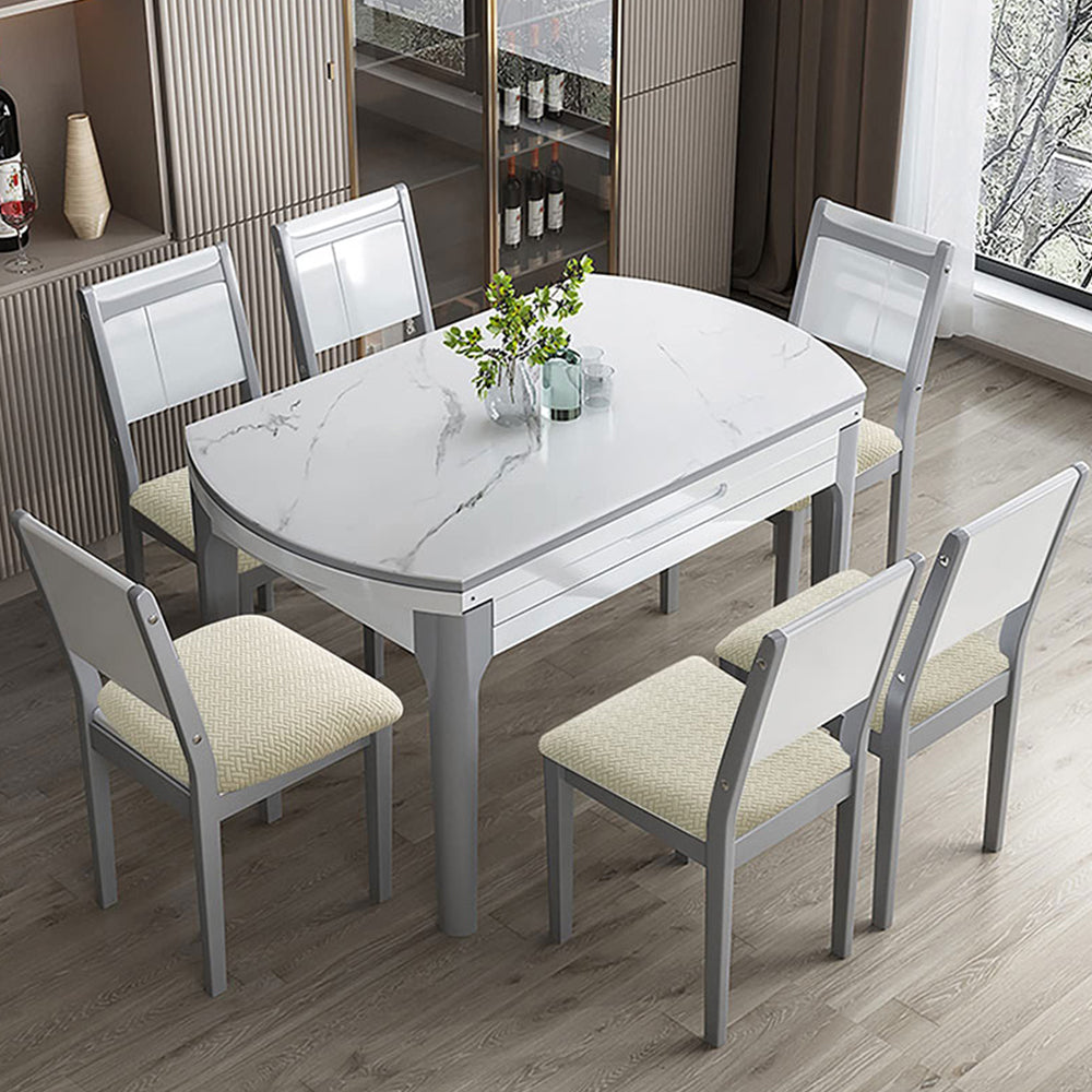 4pcs Dining Chair Seat Cover Jacquard Removable Elastic Cushion Slipcover -Beige