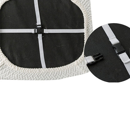 Dining Chair Seat Cover Jacquard Removable Elastic Cushion Slipcover -Beige