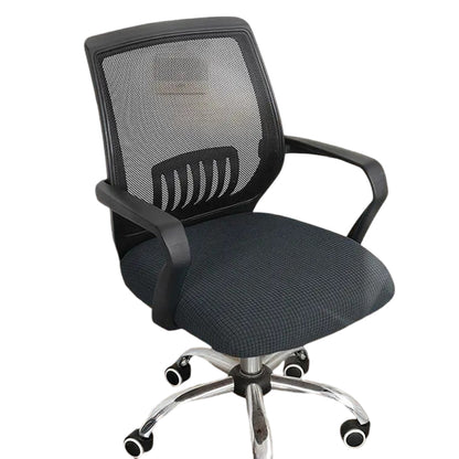 Rotating Seat Slipcover Covers Stretch Computer Desk Task Seat Covers Office Chair Cover -Old gray