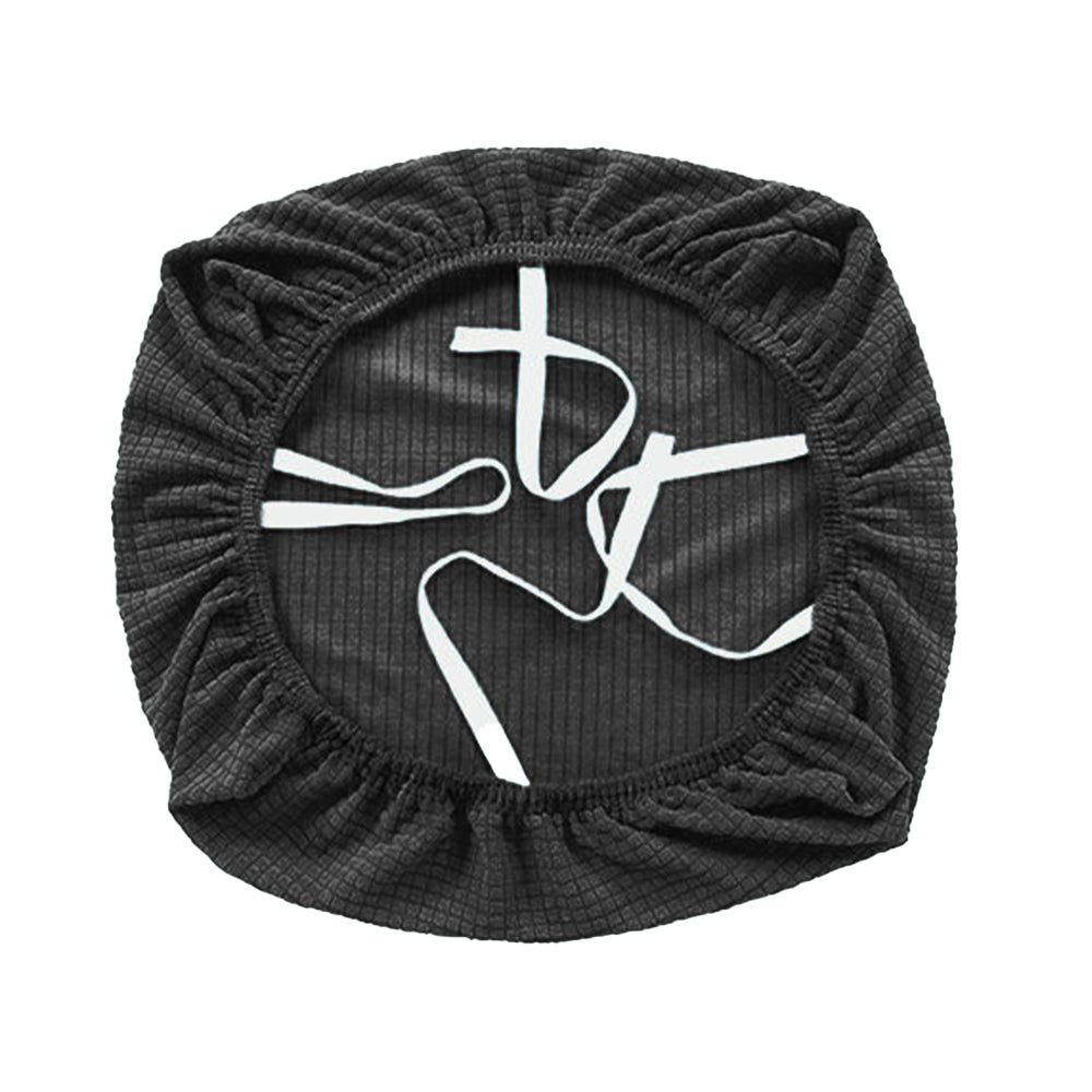 Rotating Seat Slipcover Covers Stretch Computer Desk Task Seat Covers Office Chair Cover -Old gray