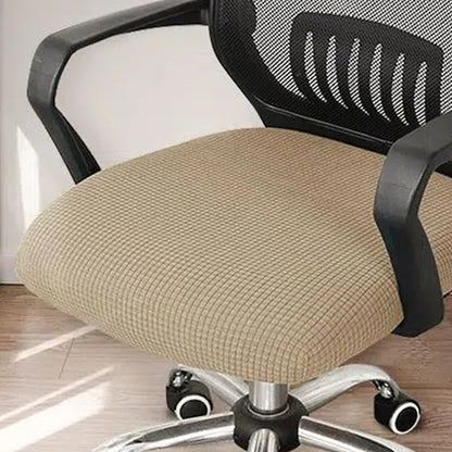 Rotating Seat Slipcover Covers Stretch Computer Desk Task Seat Covers Office Chair Cover -Khaki