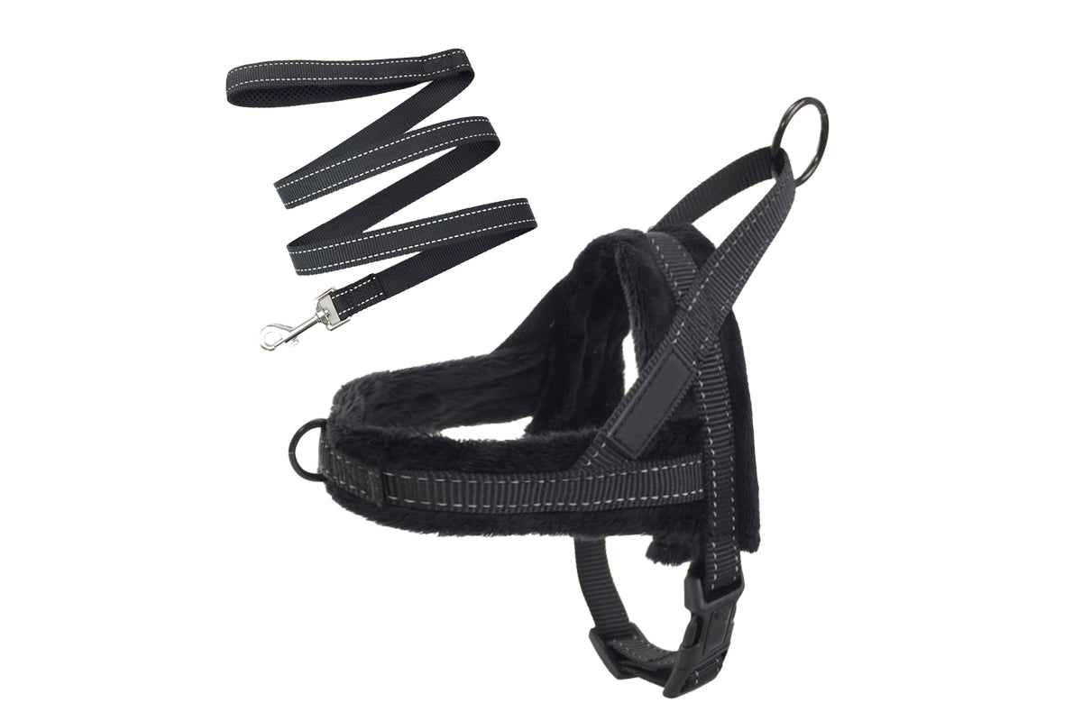 Dog Harness No-Pull Pet Harness with Adjustable Soft Padded Dog Vest-Black