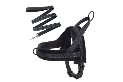 Dog Harness No-Pull Pet Harness with Adjustable Soft Padded Dog Vest-Black