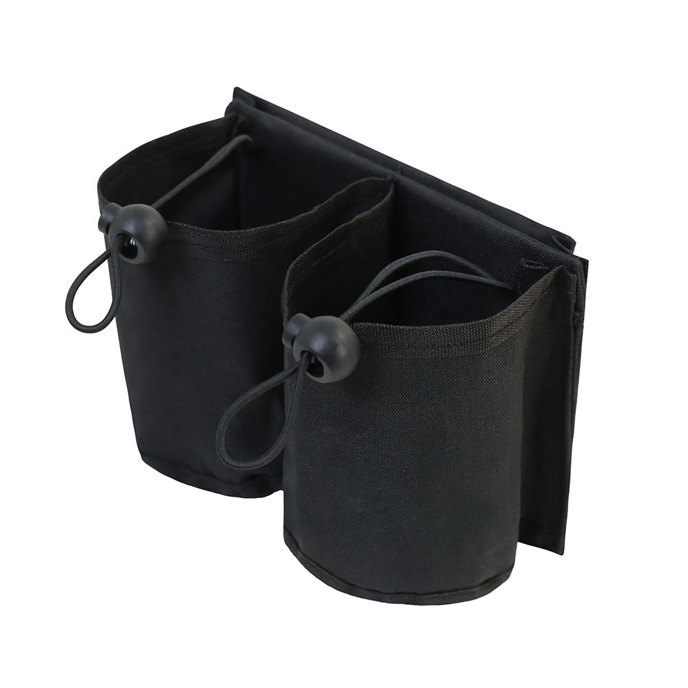 2Pcs Luggage Travel Drink Bag Cup Holder Lightweight Durable Cup Carrier for Drinks Mobile Phone -Black