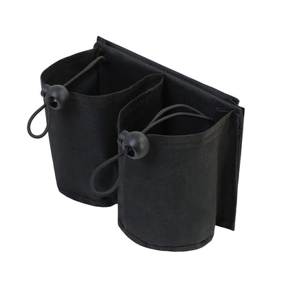 2Pcs Luggage Travel Drink Bag Cup Holder Lightweight Durable Cup Carrier for Drinks Mobile Phone -Black