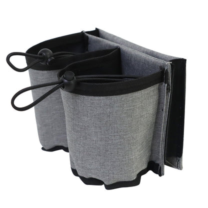 2Pcs Luggage Travel Drink Bag Cup Holder Lightweight Durable Cup Carrier for Drinks Mobile Phone -Grey
