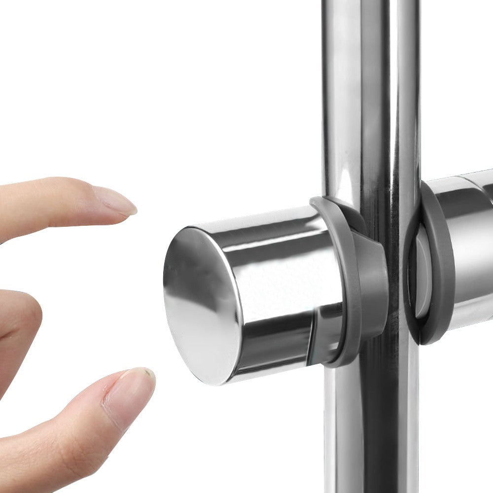 Adjustable Shower Head Holder Bracket Bathroom Shower Hose Clamp for Slide Bar