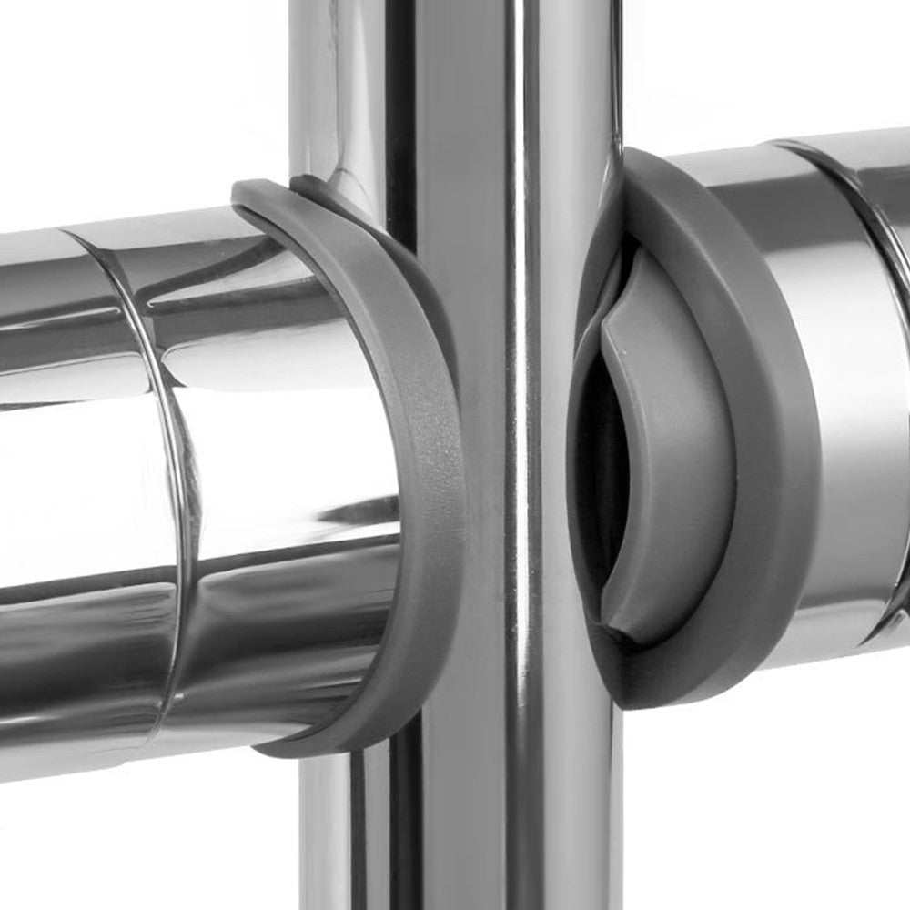 Adjustable Shower Head Holder Bracket Bathroom Shower Hose Clamp for Slide Bar