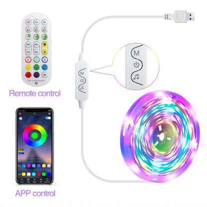 Bluetooth LED Lights RGB Color Changing Music Sync LED Strip Lights for Bedroom Party Living Room-Style 3