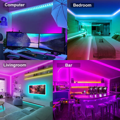 Bluetooth LED Lights RGB Color Changing Music Sync LED Strip Lights for Bedroom Party Living Room-Style 3