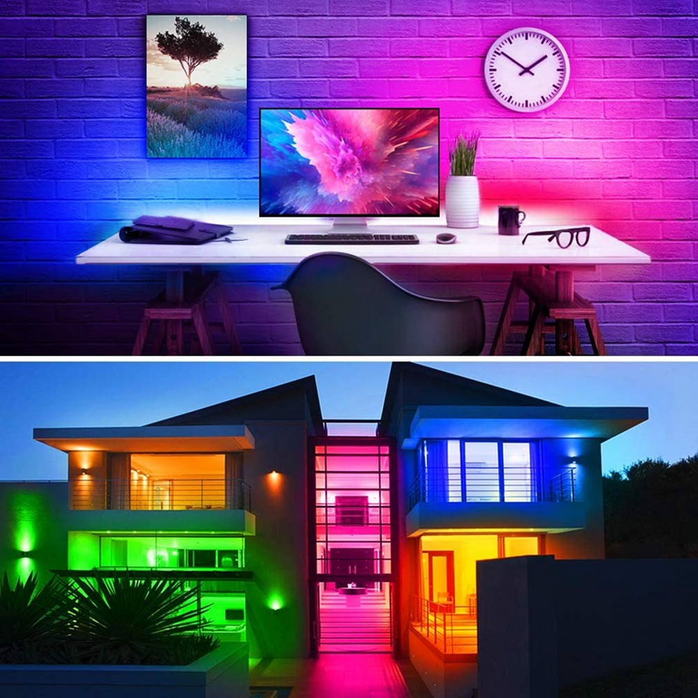 Bluetooth LED Lights RGB Color Changing Music Sync LED Strip Lights for Bedroom Party Living Room-Style 3
