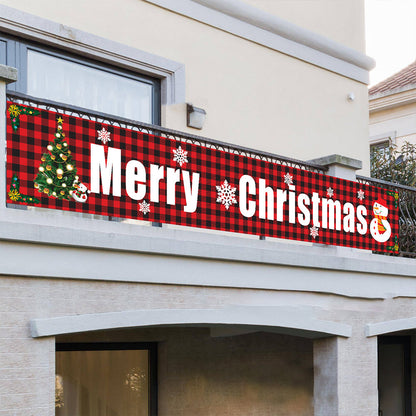 Large Merry Christmas Banner Sign Indoor Outdoor Wall Hanging Decor