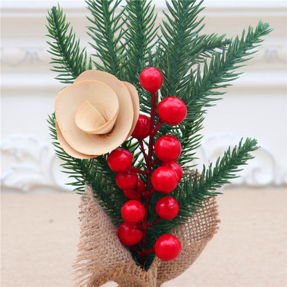 Table Mini Christmas Tree Ornaments Xmas Gift Desktop Decor