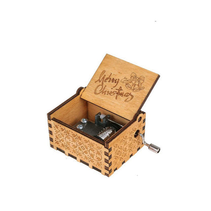 Wooden Hand Crank Music Box