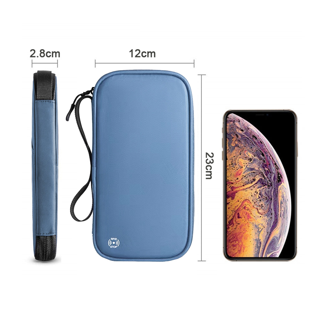 RFID Travel Passport Holder for Family -Blue
