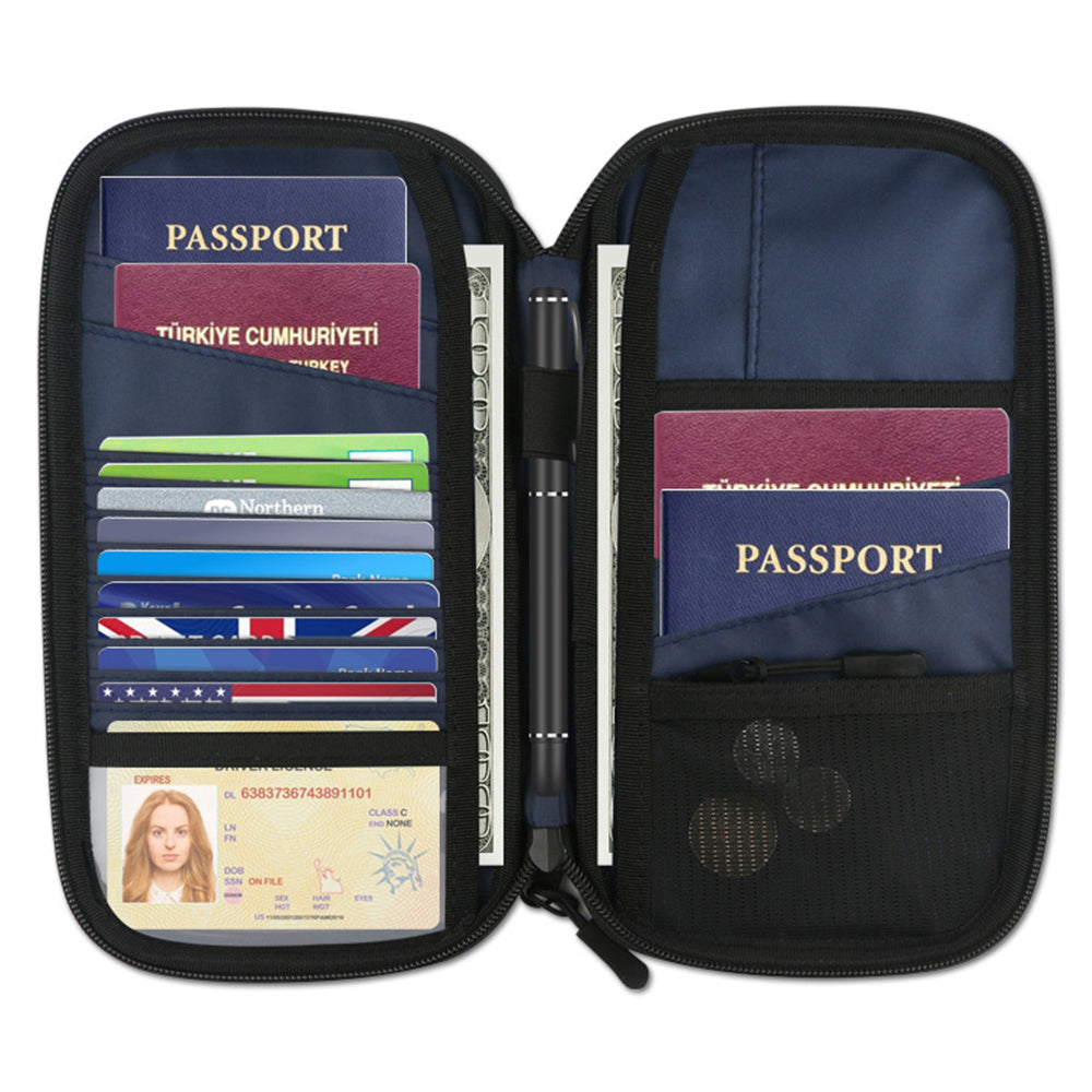 RFID Travel Passport Holder for Family -Black