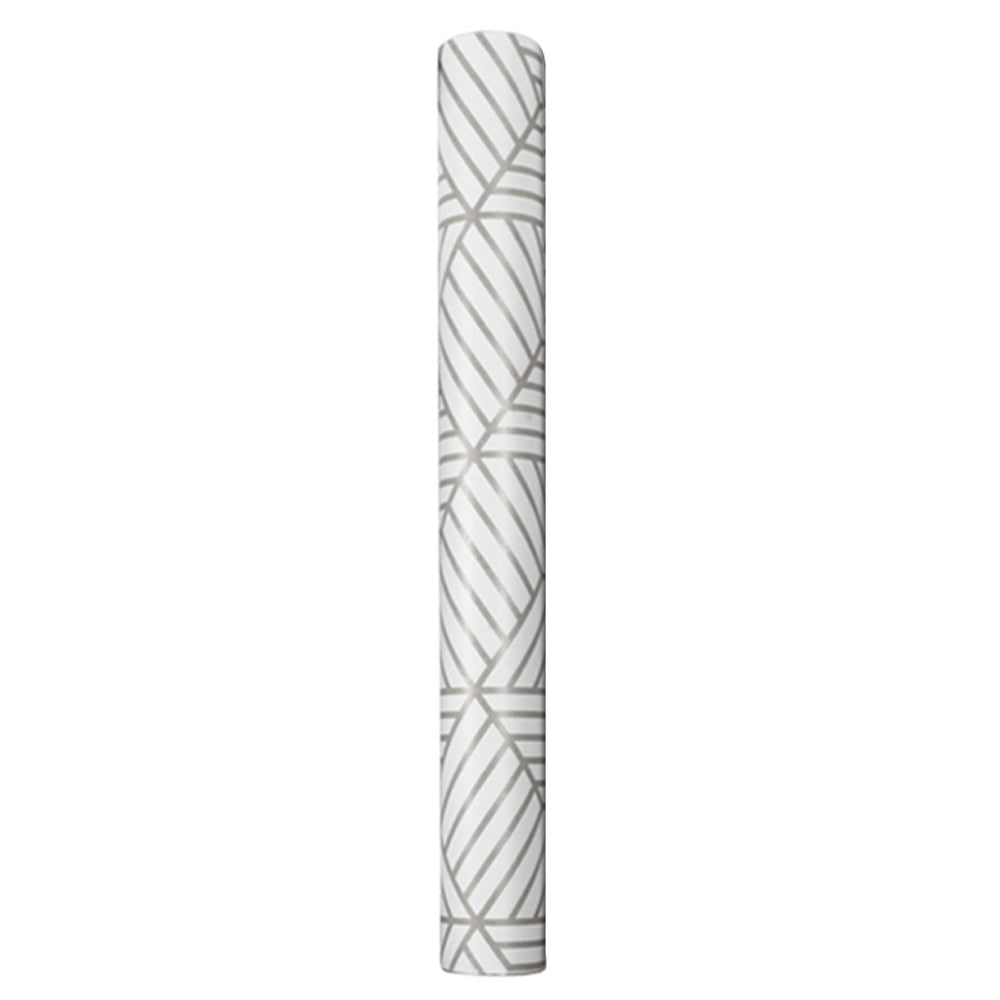 Geometric Stripes Wallpaper Peel and Stick Wallpaper Hexagon Removable Self Adhesive Wallpaper -Silver