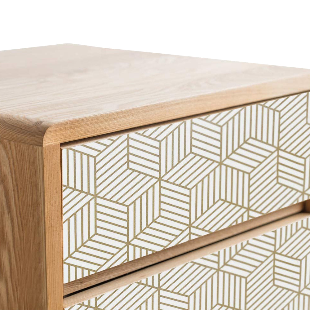 Geometric Stripes Wallpaper Peel and Stick Wallpaper Hexagon Removable Self Adhesive Wallpaper -Gold
