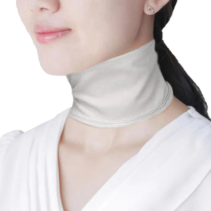 Castor Oil Neck Pack Compress Reusable Neck Wrap with Flexible Buckle for Neck Relaxation-White