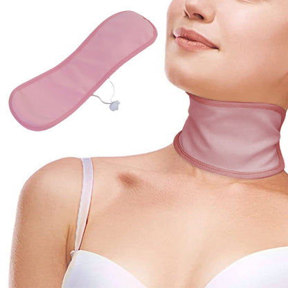 Castor Oil Neck Pack Reusable Castor Oil Compress Wrap with Flexible Buckle -Pink