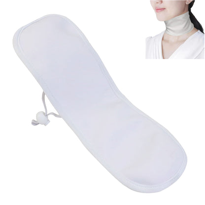 Castor Oil Neck Pack Compress Reusable Neck Wrap with Flexible Buckle for Neck Relaxation-White