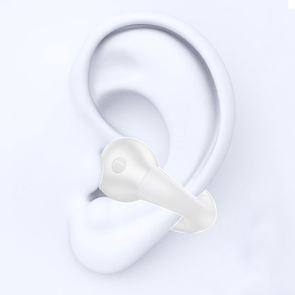 Bone Conduction Headphones Ear Clip On Bone Conduction Wireless Bluetooth 5.3 Earphones Sport Headphones -White