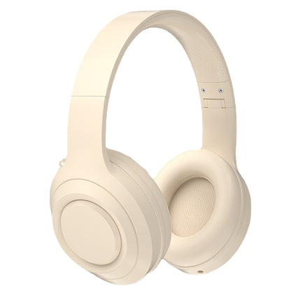 Gaming Headset Wireless Headset Bluetooth Wireless Headphones Headworn TWS Earphones -Beige