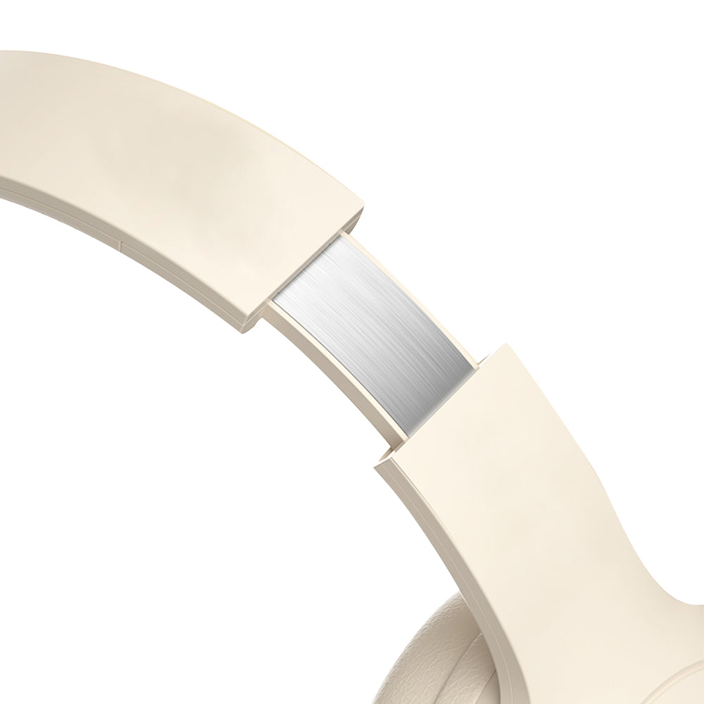 Gaming Headset Wireless Headset Bluetooth Wireless Headphones Headworn TWS Earphones -Beige