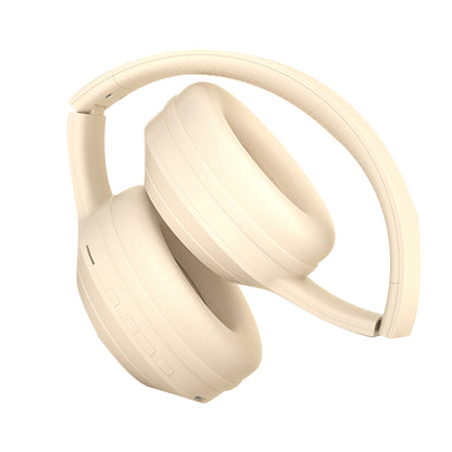 Gaming Headset Wireless Headset Bluetooth Wireless Headphones Headworn TWS Earphones -Beige