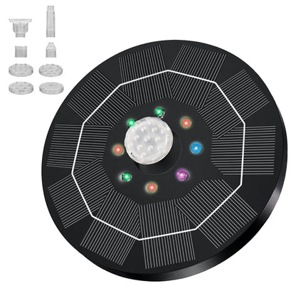 Solar Fountain Pump Solar Powered Water Floating Fountain with 7Pcs Nozzles