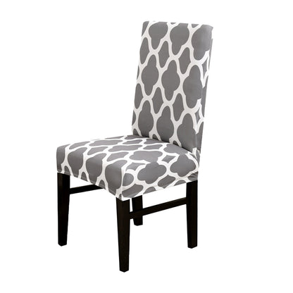 Chair Cover Elastic Dining Chair Protective Covers Stretch Chair Covers Slipcovers for Home Use-Grey