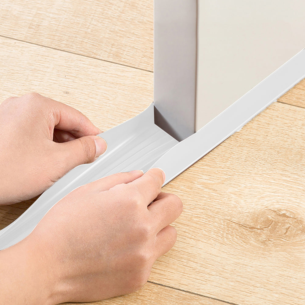Bottom of Door Draft Stopper Door Sweep for Exterior Interior Weather Stripping Door Seal -White