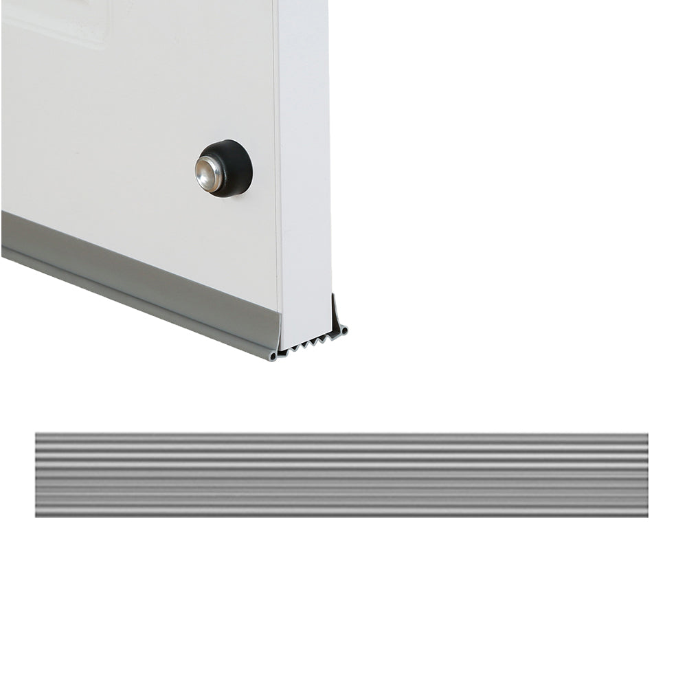 Bottom of Door Draft Stopper Door Sweep for Exterior Interior Weather Stripping Door Seal -Grey
