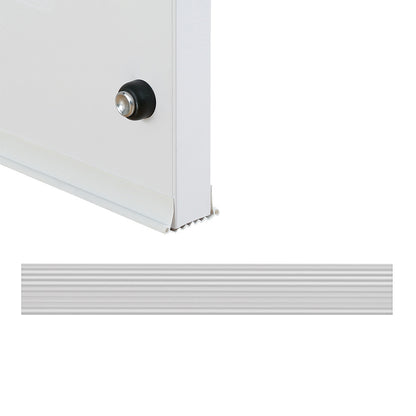 Bottom of Door Draft Stopper Door Sweep for Exterior Interior Weather Stripping Door Seal -White