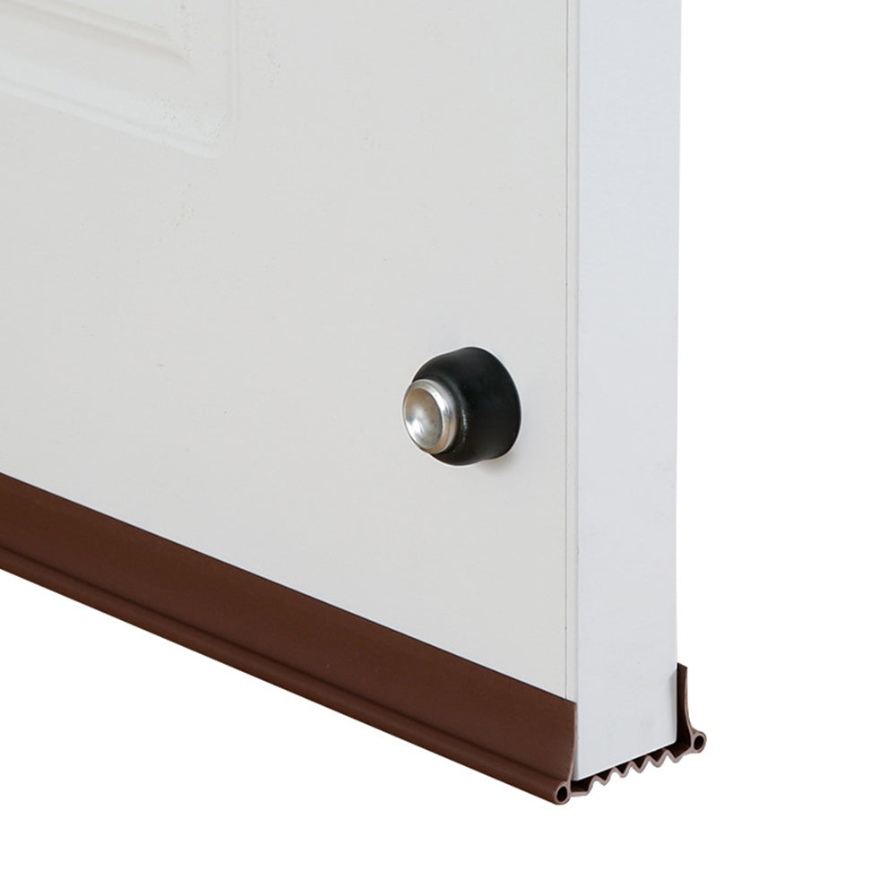 Bottom of Door Draft Stopper Door Sweep for Exterior Interior Weather Stripping Door Seal -Brown