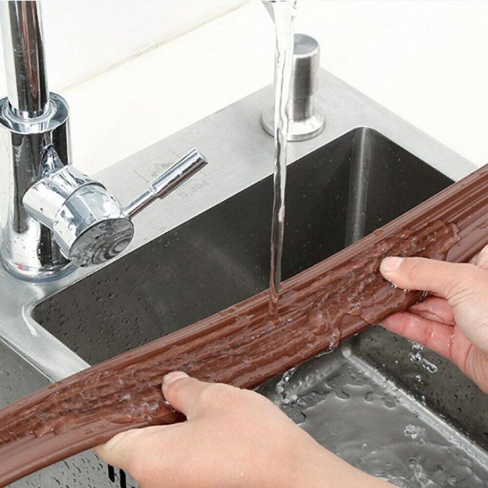 Bottom of Door Draft Stopper Door Sweep for Exterior Interior Weather Stripping Door Seal -Brown