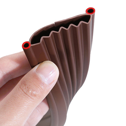 Bottom of Door Draft Stopper Door Sweep for Exterior Interior Weather Stripping Door Seal -Brown