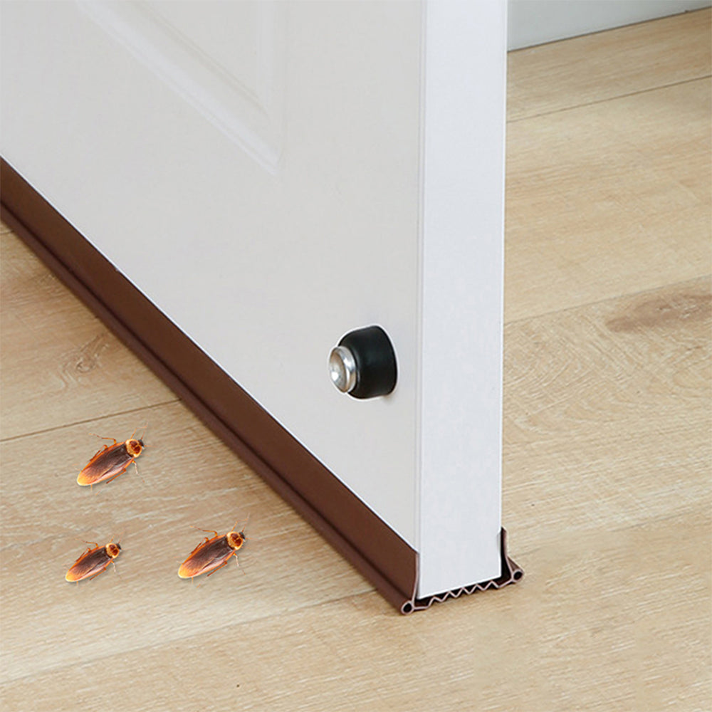 Bottom of Door Draft Stopper Door Sweep for Exterior Interior Weather Stripping Door Seal -Brown