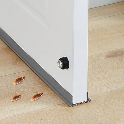 Bottom of Door Draft Stopper Door Sweep for Exterior Interior Weather Stripping Door Seal -Grey