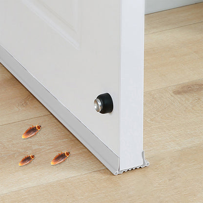 Bottom of Door Draft Stopper Door Sweep for Exterior Interior Weather Stripping Door Seal -White