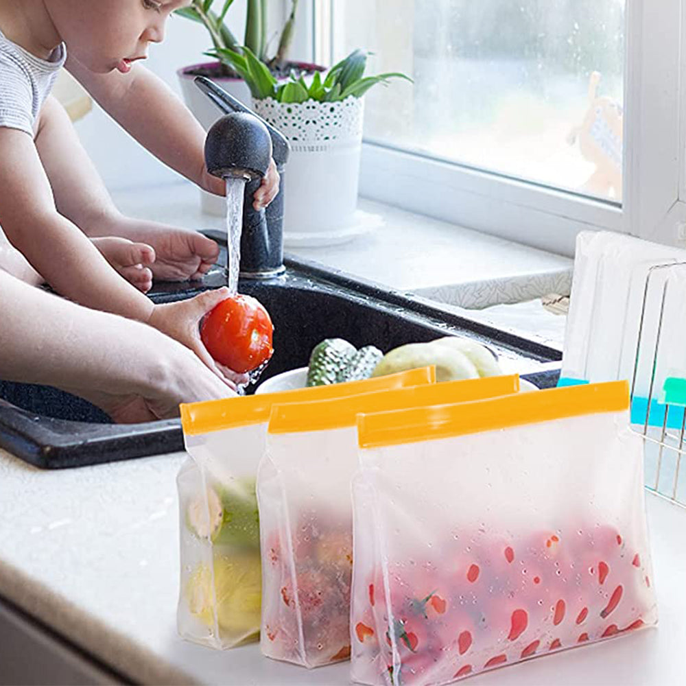 18Pcs Reusable Stand Up Food Storage Bags Food Fresh Bags