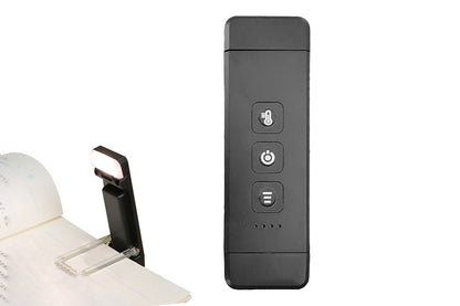 Book Light Clip-On USB Rechargeable Reading Lamp Adjust Angle LED Reading Light-Black