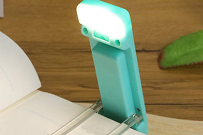 Book Light Clip-On USB Rechargeable Reading Lamp Adjust Angle LED Reading Light-Green